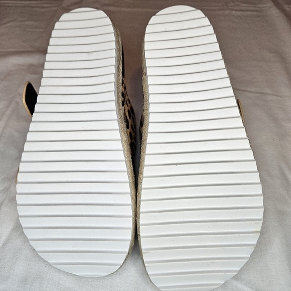 AQUA Kail Leopard-Print Calf Hair Slide Sandals NWT 7.5 Retail $120 - Picture 7 of 13